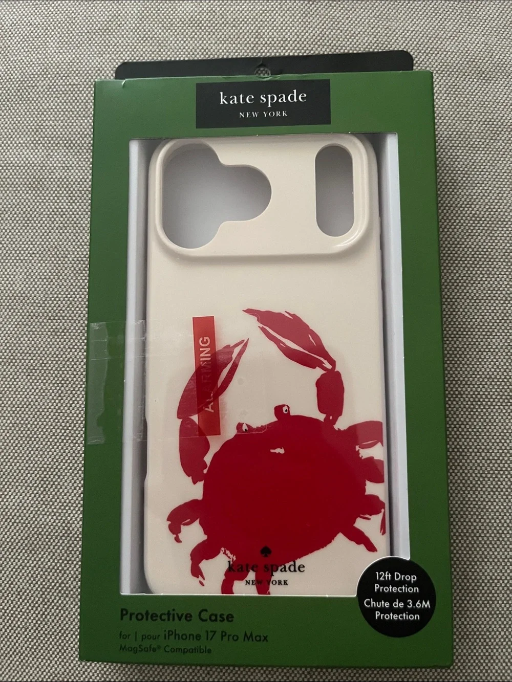 kate spade Cream and Red Crab iPhone 17 Pro Max Case